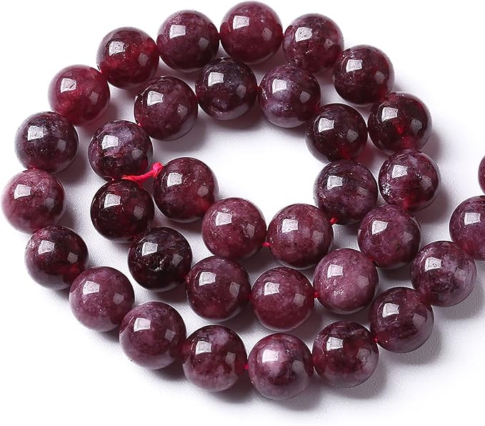 60pcs 6mm Natural Garnet Jade Gemstone Round Loose Spacer Beads - Image 5