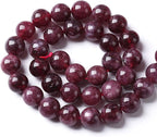 45pcs 8mm Natural Garnet Jade Gemstone Round Loose Spacer Beads - Image 5
