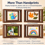 Family Handprint Frame Kit, Dual Rotating Photo & Handprint Display, DIY - Image 5