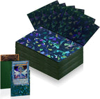 100 Count Green Card Sleeves for Trading Cards, Perfect Fit Shiny MTG Card by Unknown