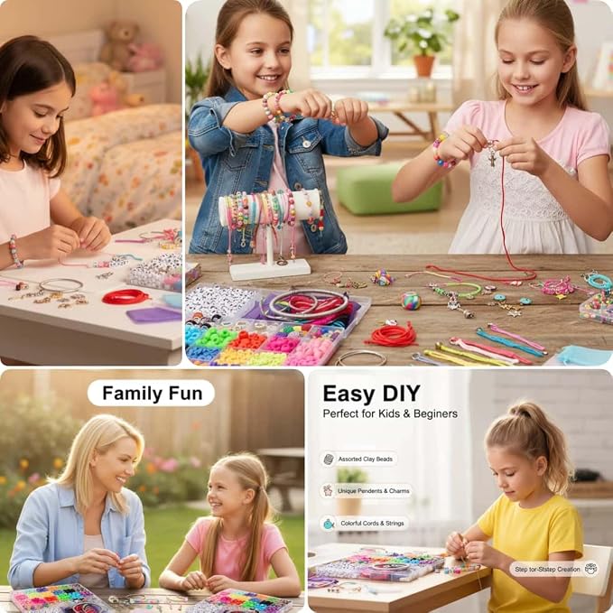Hardy Guo Clay Beads Bracelet Making Kit Beads - Image 5