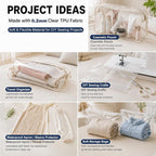 SHISU Clear TPU Vinyl Fabric 8 Mil, Large Waterproof Sheet | Wide transparent - Image 6
