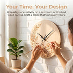 Wooden Clock Face, 9.83 Inch Unfinished Round Insert Blank Wood Clock Dial - Image 2