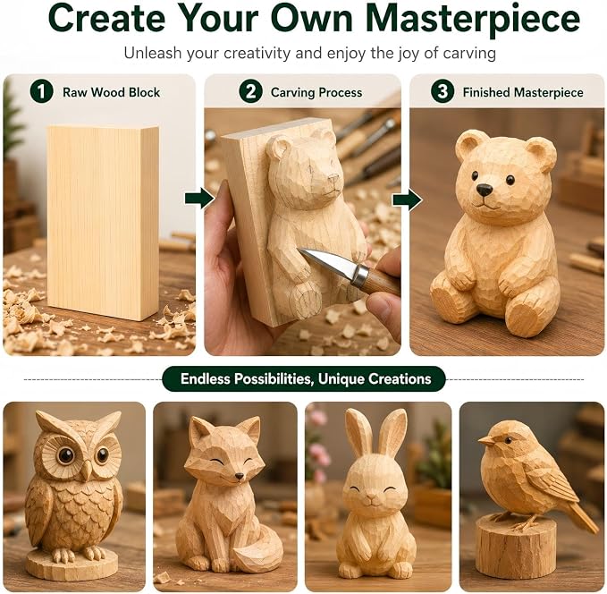 Unfinished Wood Blocks for Crafting - Image 5