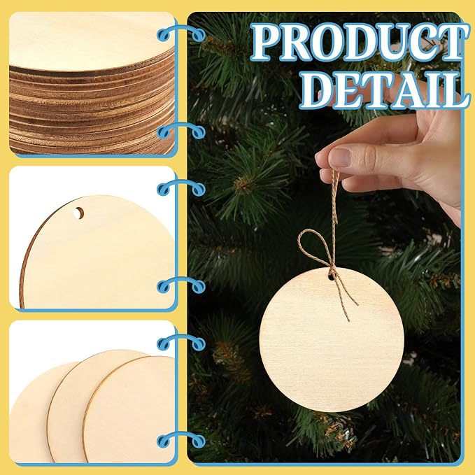 FSWCCK 100 PCS 3 Inch Wood Circles - Image 6