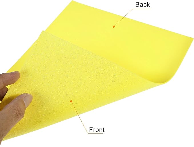 uxcell Light Yellow Shiny EVA Foam Sheets 12 x 8 Inch 2mm Thick - Image 4