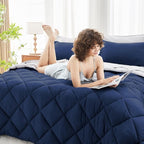 MUXHOMO 7 Pieces King Comforter Set, Reversible Bed in a Bag King Size - Image 6