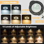 Magnifying Glass with Light and Clamp, 15X 10X Desk Magnifying Lamp, 84 LED - Image 3
