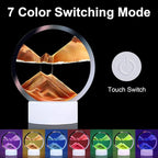 rysnwsu Moving Sand Art Picture Round Glass 3D Deep Sea Sandscape in Motion - Image 2