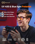 Bloomoak 100% Red Lens Blue Green Light Blocking Glasses- Dual AR Coatings - Image 3