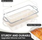 Vinino 2 Pack XLarge Nonstick Silicone Loaf Pans 12.5 x 5.5'' - Image 2