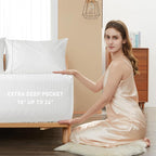 Sunflower Queen Fitted Sheet, 1-Piece Extra Deep Pocket Fitted Bottom Sheet 22" - Image 2