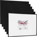 U.S. Art Supply 8 X 10 Inch Black Art Canvas Board Panels 6 Pack by USArtSupply