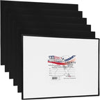 U.S. Art Supply 8 X 10 Inch Black Art Canvas Board Panels 6 Pack by USArtSupply
