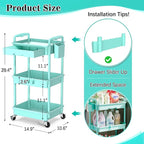 SUNALLY 3-Tier Rolling Cart - Image 2