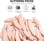 Yoption Petal Mosaic Tiles for Crafts, 200g Flower Leaf Ceramic Tiles Pieces - Image 4