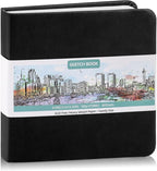 Prudiut Pocket Sketchbook 5 x 5 in, 80 Sheets, elastic closure and ribbon by Prudiut