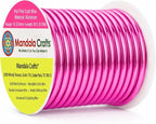 Mandala Crafts 10 Gauge Hot Pink Anodized Aluminum Craft Wire, 32 FT | Colored by MandalaCrafts