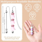 24 Pcs Beadable Bookmarks DIY Silver Metal Bar Bookmarks - Image 2
