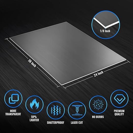 2 Pack 24x36 1/8" Clear Plexiglass Sheets - Image 3