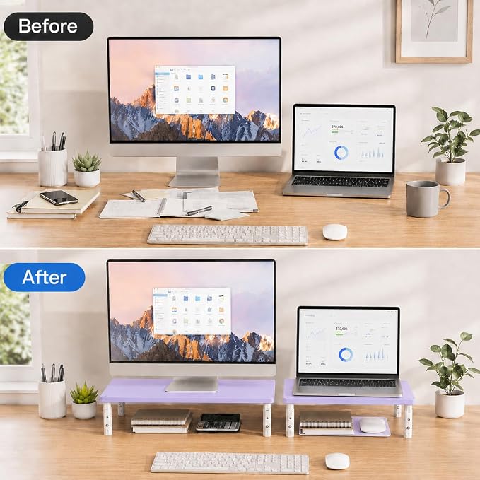 OPNICE Desk Organizers and Accessories, Adjustable Computer Monitor Stand Riser - Image 3