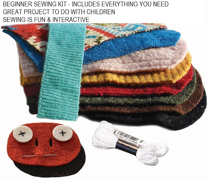 Cate & Levi - Hand Puppet Making Kit - Premium Reclaimed Wool - Machine Washable - Image 2