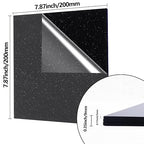 3 Pcs Glitter Black Glossy Acrylic Sheets, 7.87 x 7.87 x 0.1 Inch Laser Cutting - Image 5