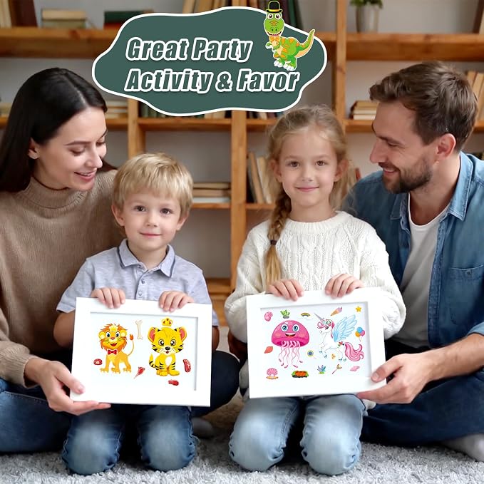 48 Sheets Create Funny Mixed Animals Stickers, Make a Face Stickers - Image 7