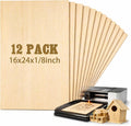 Juexica 12 Pcs 16" X 24"x 1/8" Basswood Craft Sheets, 3mm Plywood Board Wood by Juexica