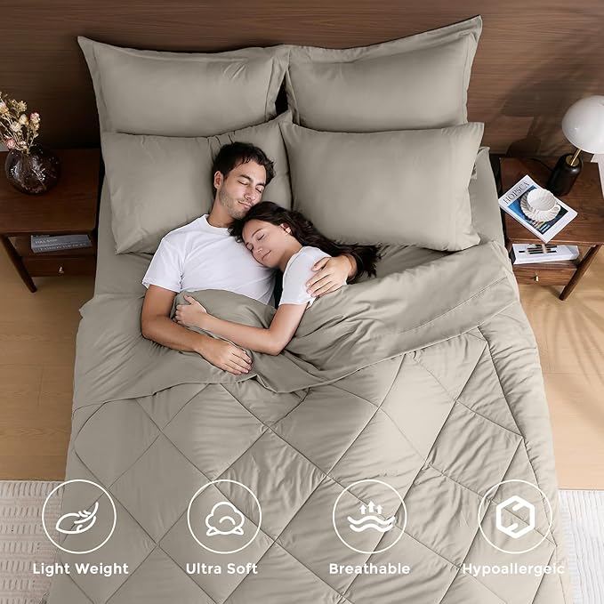 HEVUMYI Linen Full Comforter Set - Image 2
