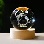 IFOLAINA Dolphin Gift for Mom Wife 3D Dolphins in Crystal Ball 60mm | Engraved by IFOLAINA
