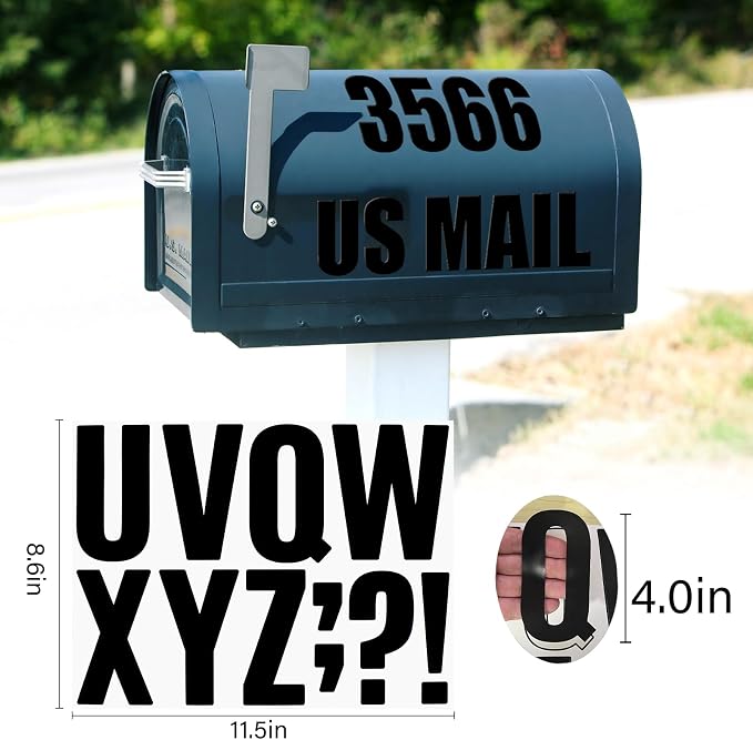 220 Pieces 20 Sheets Letter Stickers, Self Adhesive Vinyl Waterproof Mailbox - Image 2