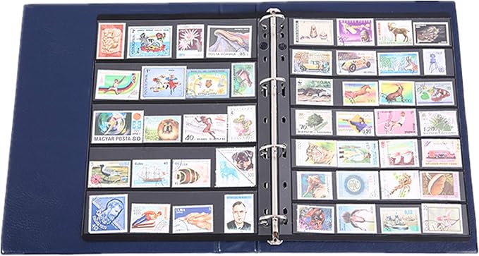 MUDOR Stamp Pages for Stamp Collection Album Binder Book, 10 Sheet 5 Rows | - Image 5