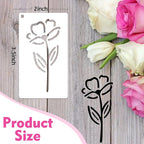 50 PCS Flower Stencils for Crafts Reusable Flower Stencils for Painting on Wood - Image 2