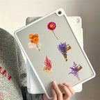 50 Pcs Clear PET Flowers Aesthetic Stickers - Image 5