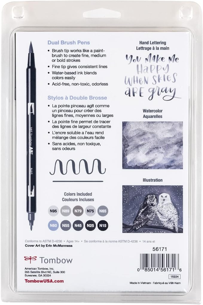 Tombow 56171 Dual Brush Pen Art Markers, Brush and Fine Tip Markers - Image 10