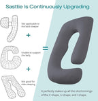Sasttie Pregnancy Pillows for Sleeping, U Shaped Cooling Full Body Pillow - Image 4