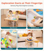JOIN&JOY Sensory Tables for Toddler, Double-Sided Lids, Indoor/Outdoor Kids - Image 4