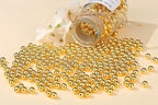 DUQGUHO 6mm Gold Beads for Jewelry Making Plastic Pearl Beads - Image 3