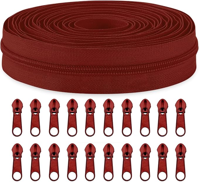 Sawoake #5 Nylon Coil Zippers by The Yard Bulk 10 Yards by Zipper