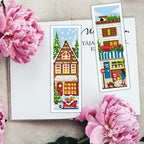 INFUNLY 6 Set DIY Cross Stitch Bookmark Kit Building House Cross Stitch Kits - Image 6