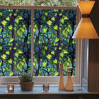 Purple Grape Vine Green Leaf Stained Glass Window Films Decorative Double-Side - Image 3