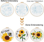 Louise Maelys 3 Sets Sunflowers Embroidery Kit - Image 3