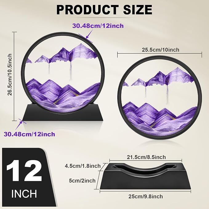 Wai Danie Moving Sand Art Picture 3D Hourglass Deep Sea Sandscape Liquid Motion - Image 6