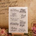 Happy Anniversary Greetings Blessings Silicone Clear Stamps Cards by AHTOLS