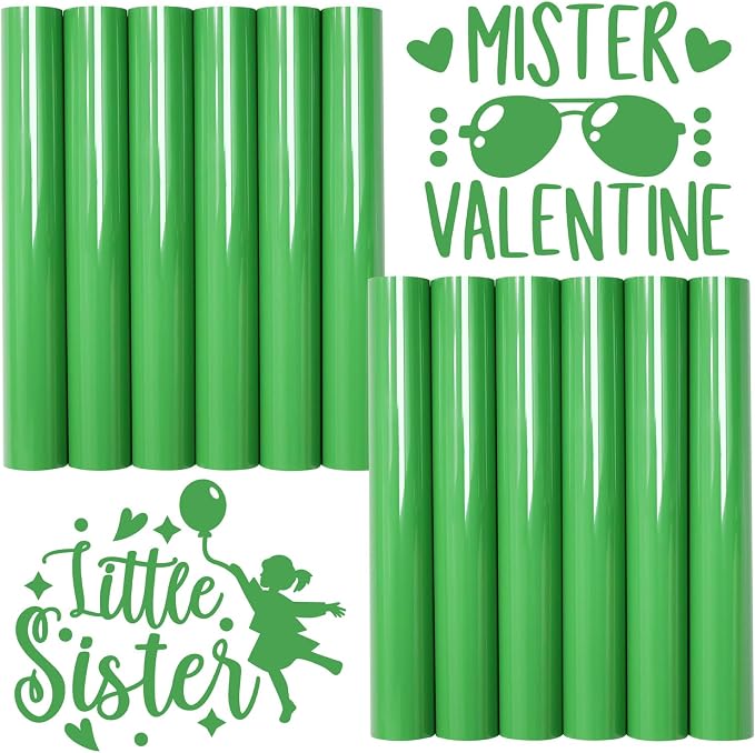 HTV Heat Transfer Vinyl, Fruit Green 12pcs 12" x 10" Iron-on Vinyl | Iron On by Unknown