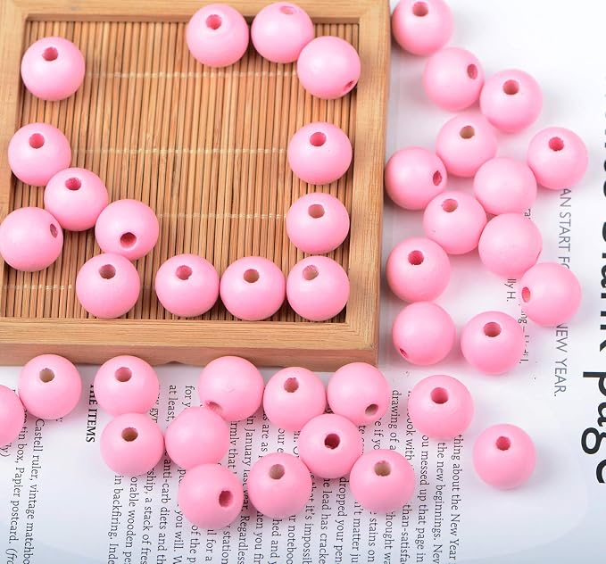 AD Beads Large Hole Wood Spacer Wooden Jewelry Making Bracelet Necklace - Image 4
