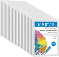 GOTIDEAL Canvases for Painting, 6x8 inch of 24, Professional Primed White Blank by GOTIDEAL
