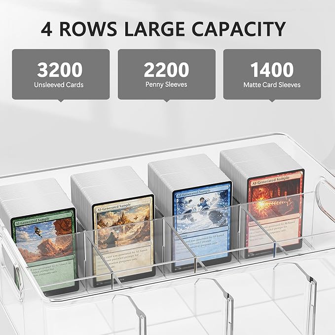 Trading Card Storage Box – Clear Large Card Organizer Holds 12000 Cards - Image 2