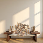 20 Pcs Natural Driftwood Pieces Branch Slices Craft Sticks Beach Decor DIY - Image 2